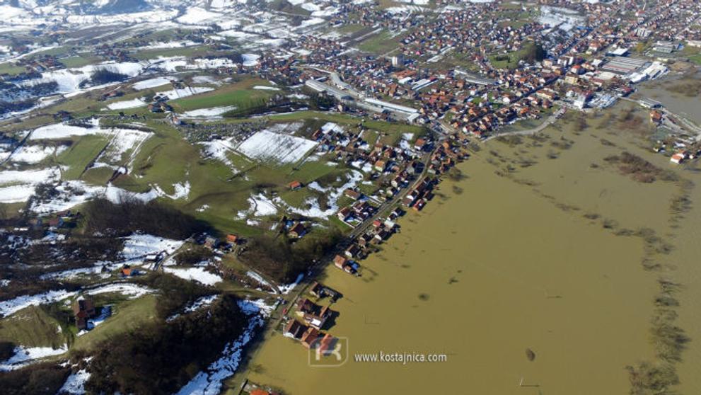 Povodně v chorvatském městě Kostajnica 2