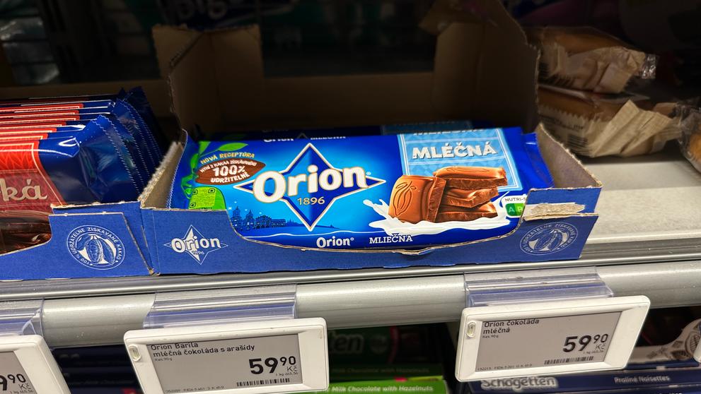 Cena čokolády v obchodech, Billa