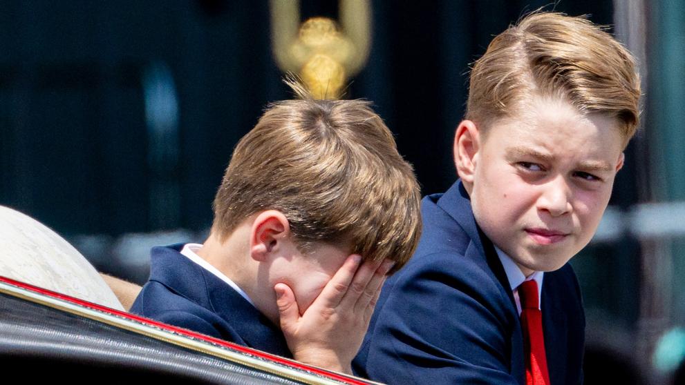 Princ Louis a princ George na Trooping the Colour