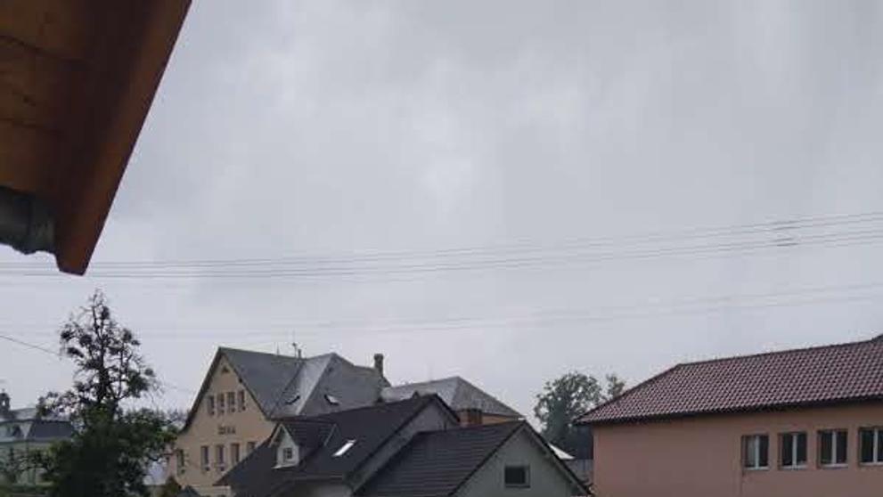 Přívalový déšť na Opavsku