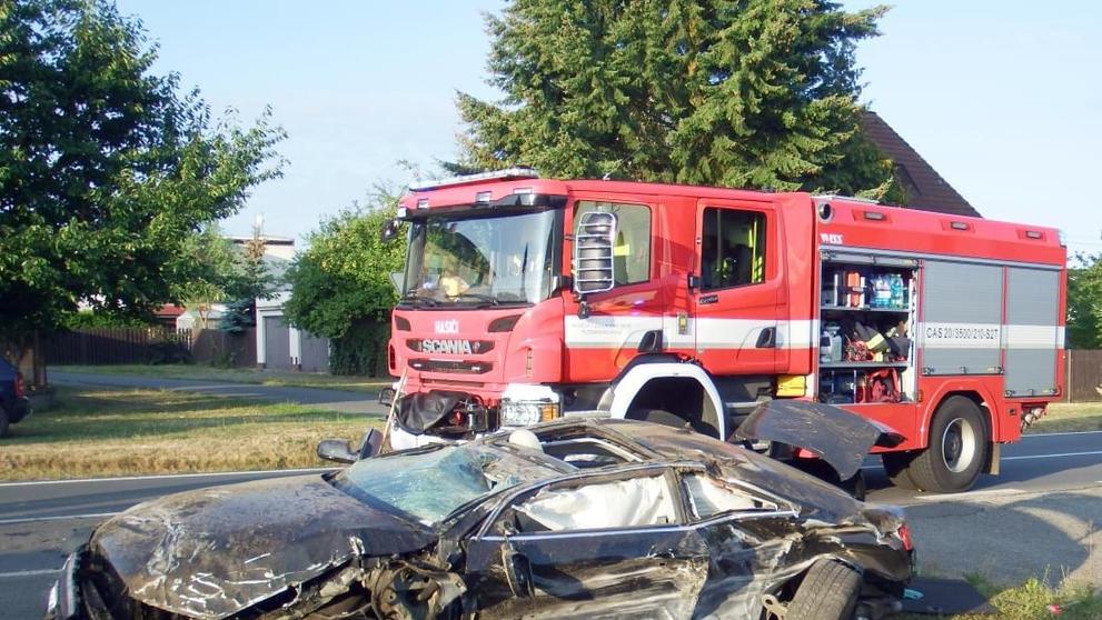 Nehoda Audi v Plzni - 1