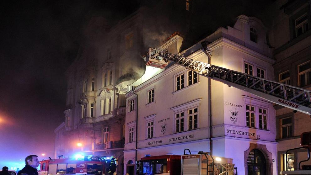 Požár v restauraci v centru Prahy - 1