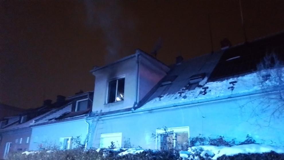 Požár domu v Olomouci
