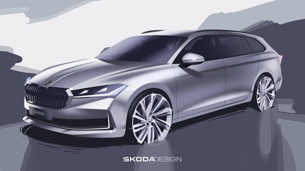 Nový Superb na designových skicách