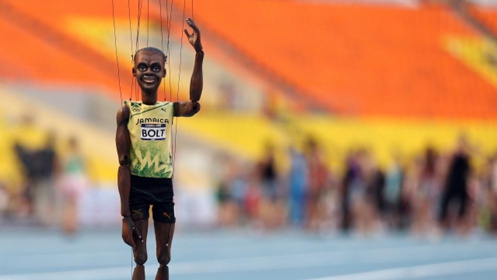 Usain Bolt jako loutka