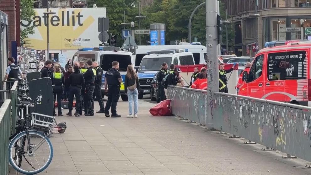 Útok nožem na hamburském nádraží