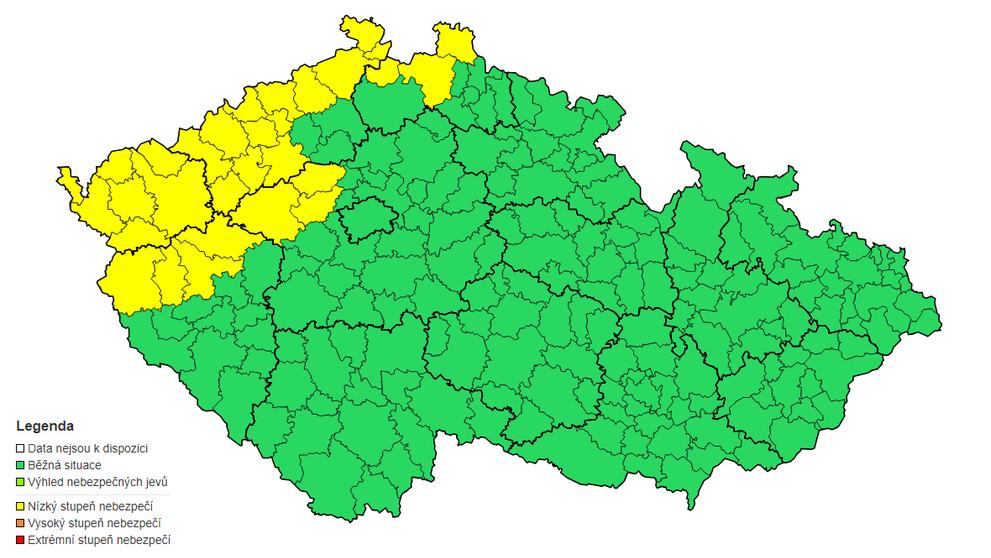 Výstraha před silným větrem, 10. 10. 2024 dopoledne