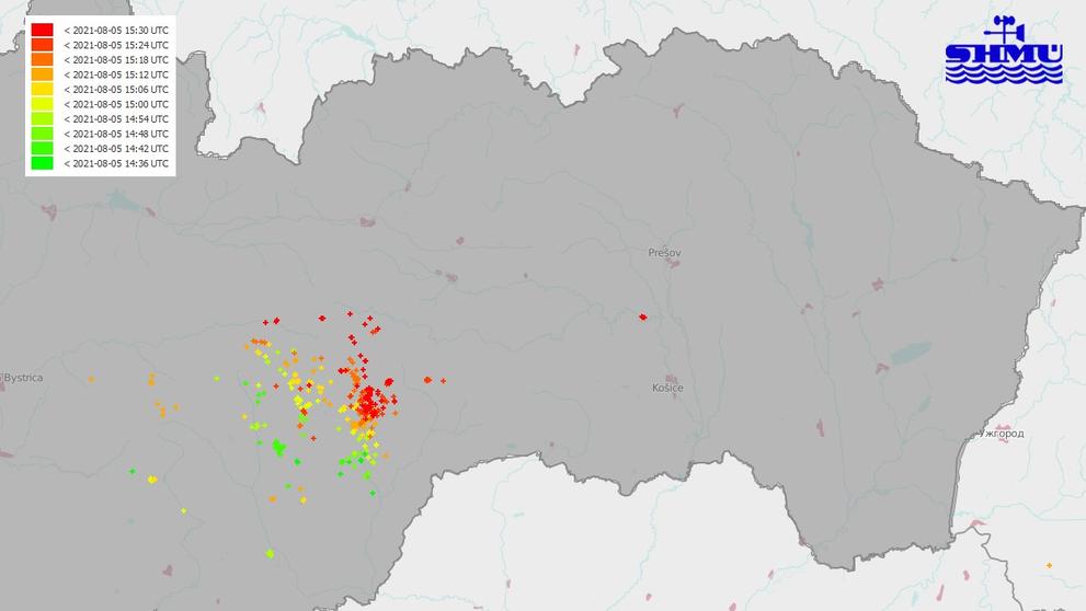 Tornádo na Slovensku - mapy - 1