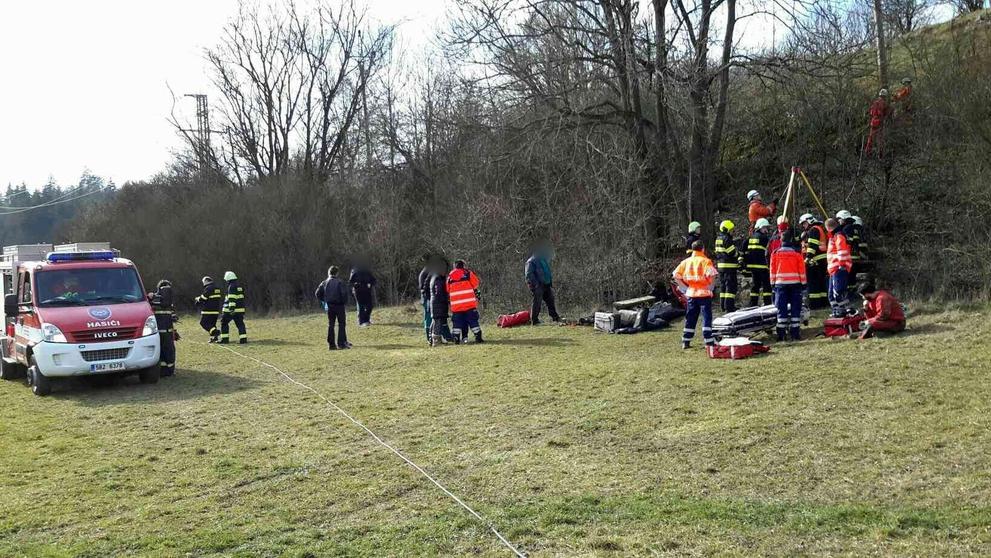 Záchrana jeskyňáře v Moravském krasu - 2