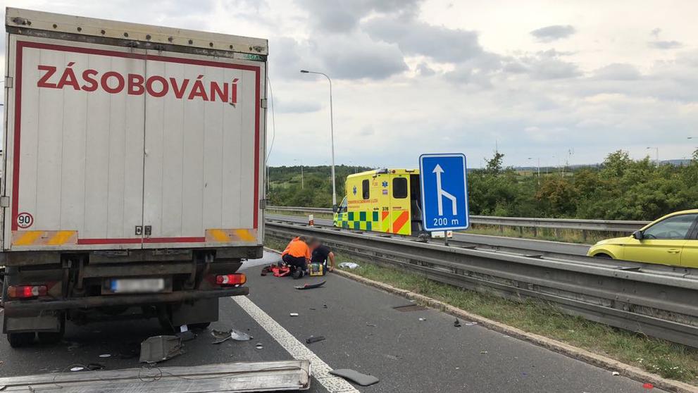 Nehoda kamionu na Pražském okruhu - 2