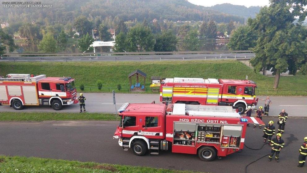 Požár lokomotivy na Ústecku - 3