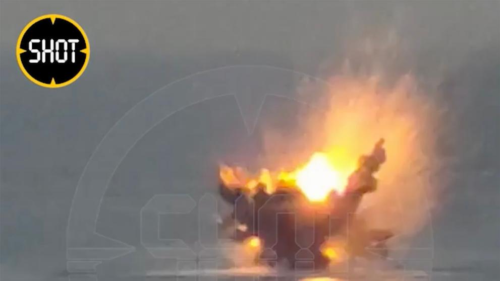 Exploze a střelba u ruského přístavu Novorossijsk, 4. 8. 2023 (1)