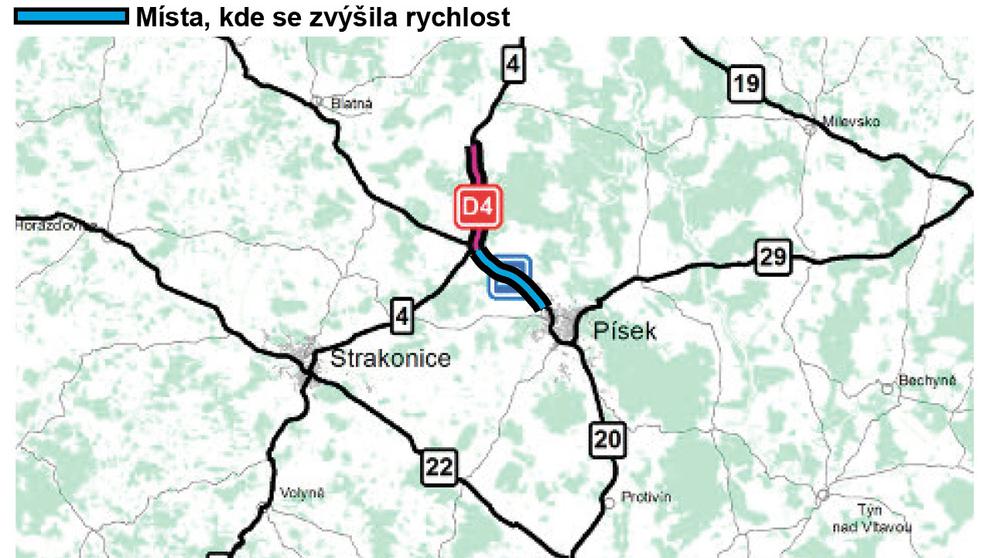 Místa, kde se zvýšila rychlost z 90 na 110 - 3