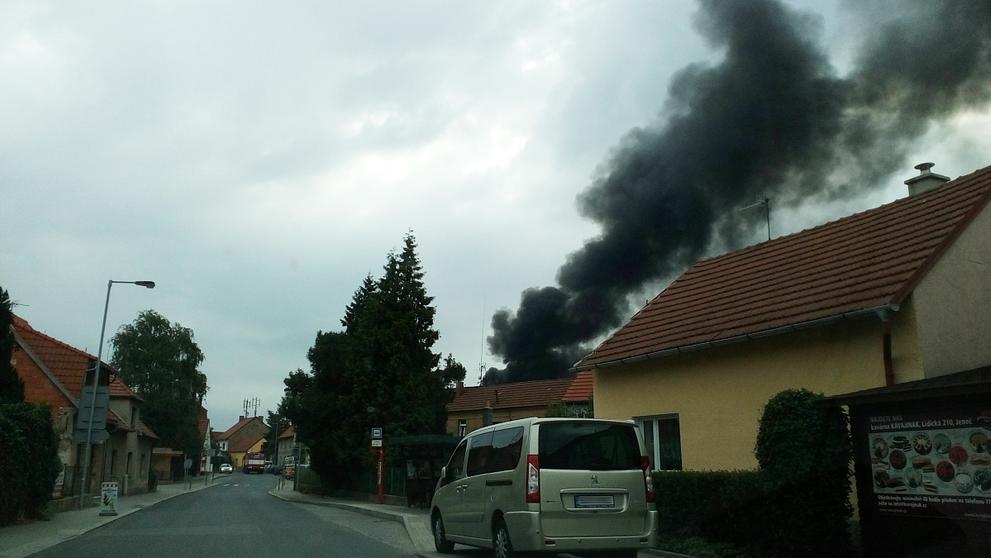 Požár chaty v Chýni - 2