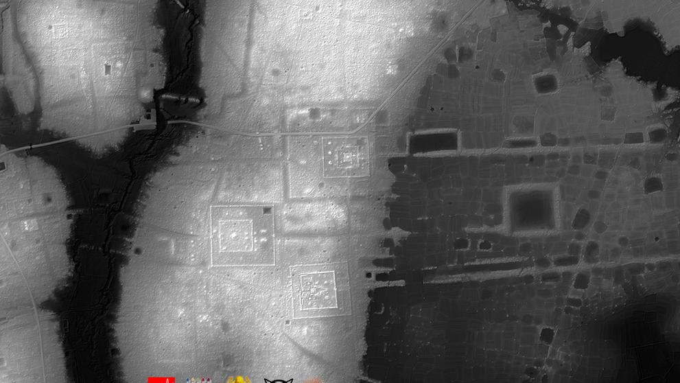 Výsledky laserového skenování v Kambodži