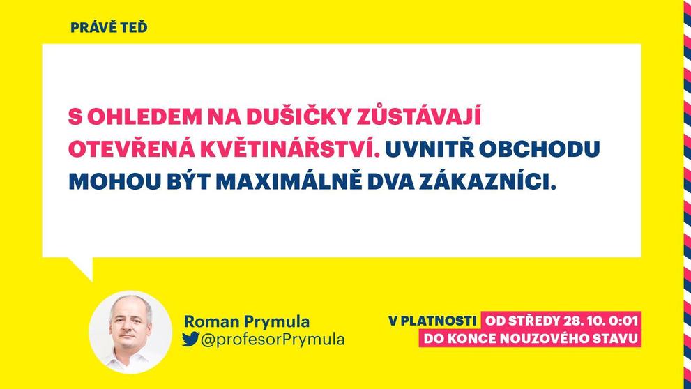 Nová opatření platná od 28. října - 8