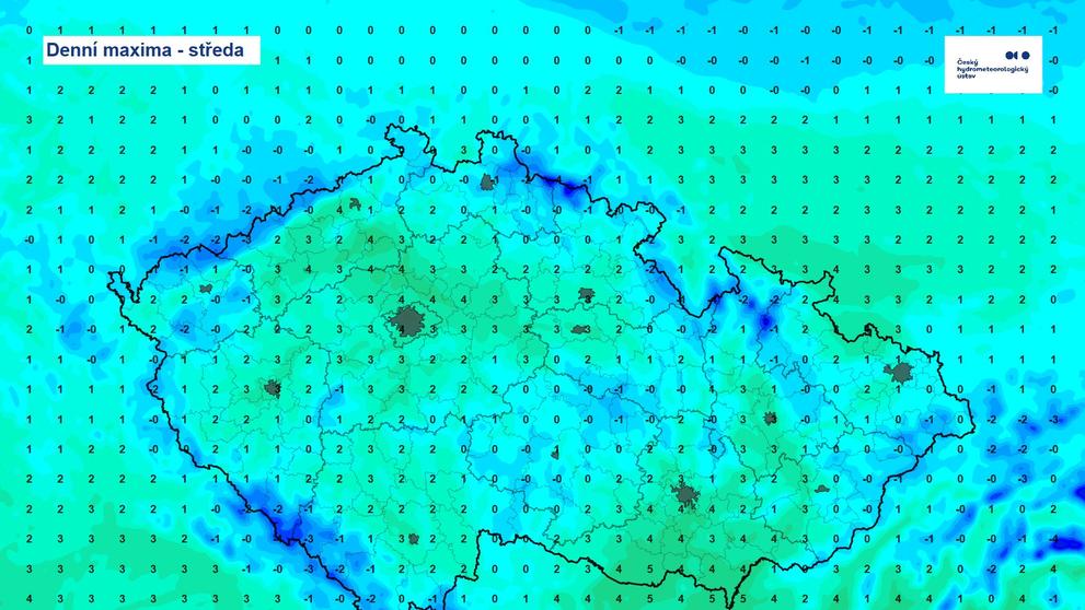 Denní maxima - středa
