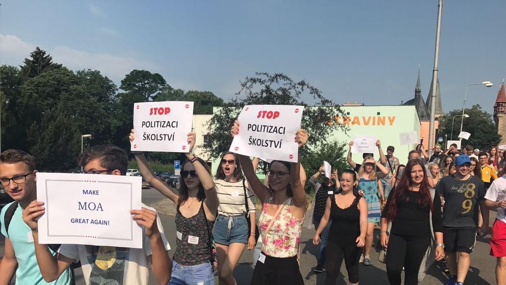 Demonstrace studentů v Rakovníku - 2