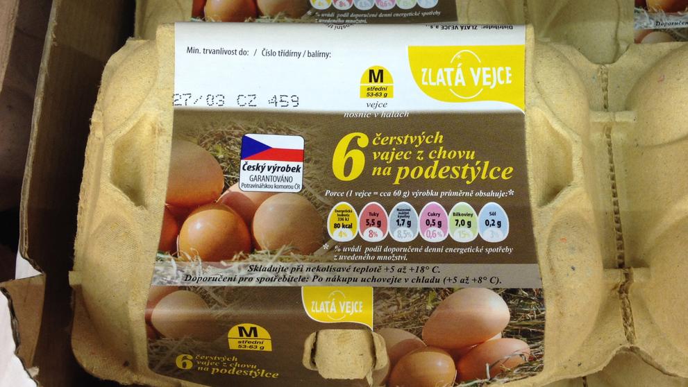 Česká vejce z podestýlky 6 kusů 271,90 Kč