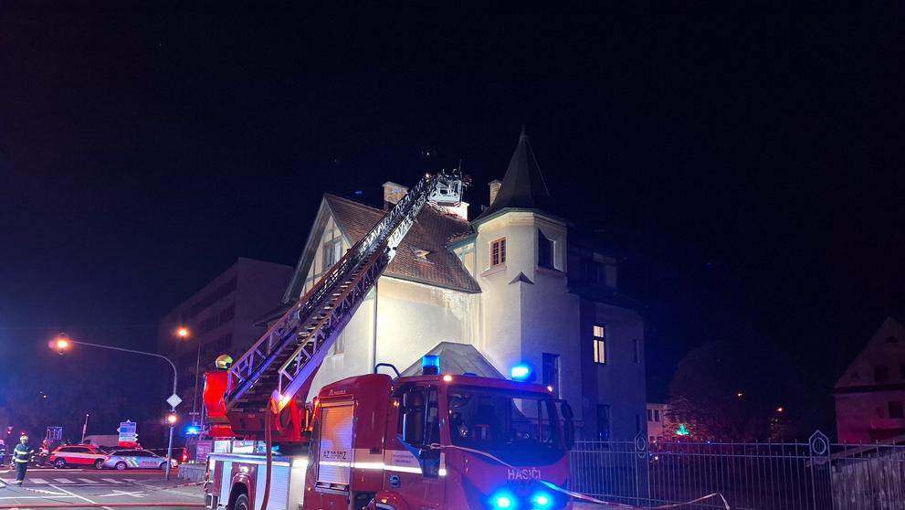 Požár ubytovny v Šumperku