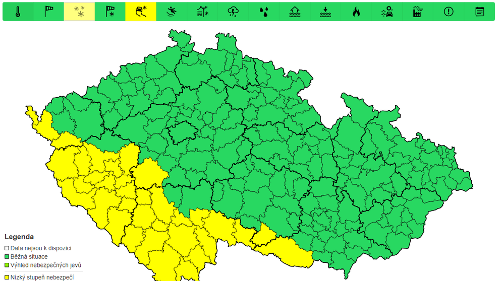 Výstraha před náledím 19. 11. 2022