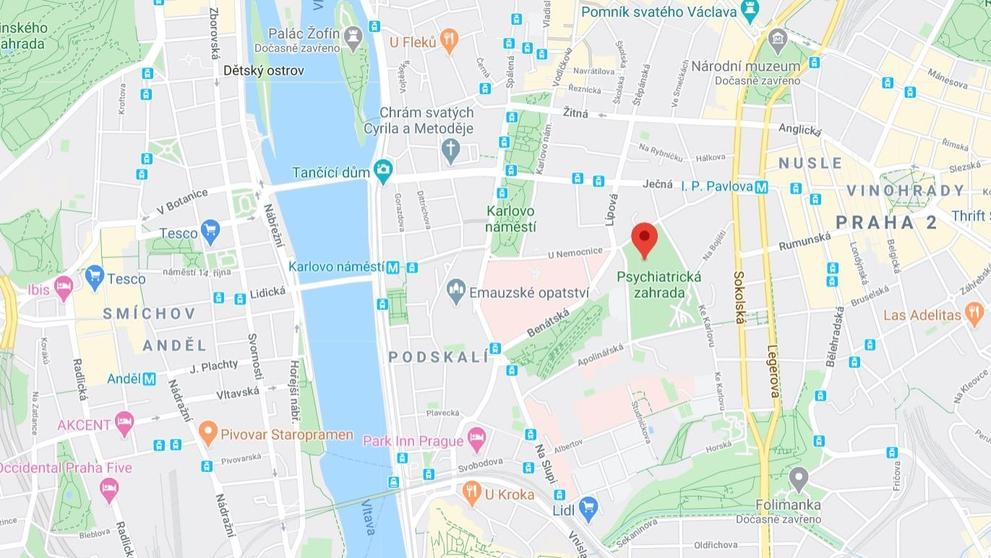 Kde a kdy se můžete nechat vyšetřit - Praha, Kateřinská zahrada Areál Psychiatrické kliniky VFN