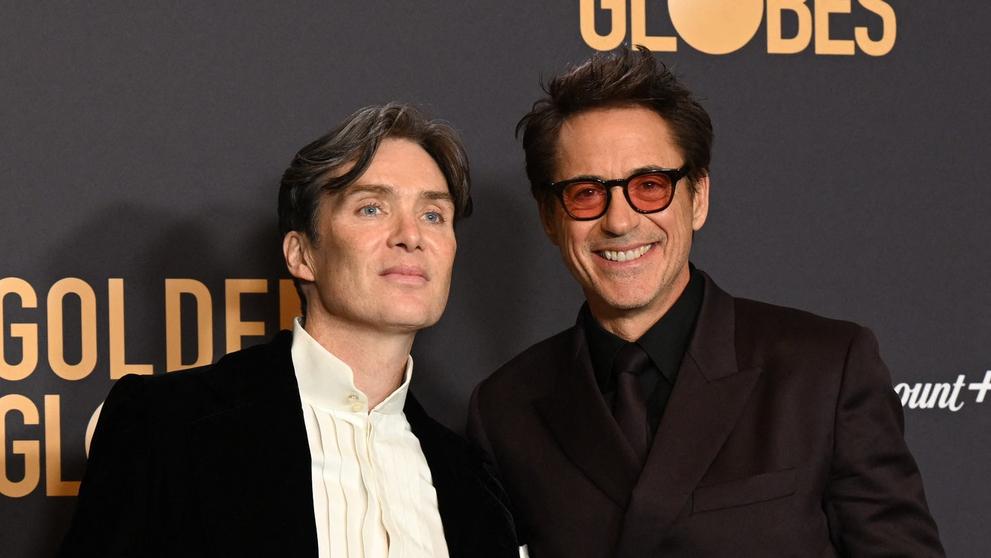 Cillian Murphy a Robert Downey Jr., 7. 1. 2024 Zlaté glóby