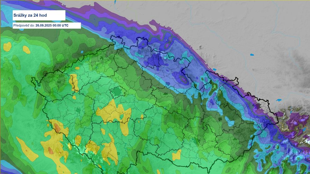 Srážky za 24 hodin