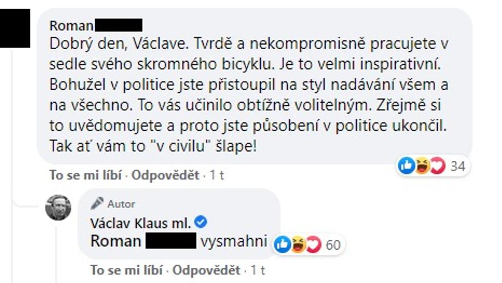 Klaus ml. na facebooku - 3