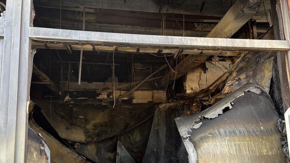 Požár samoobsluhy na sídlišti Dědina, Praha 6