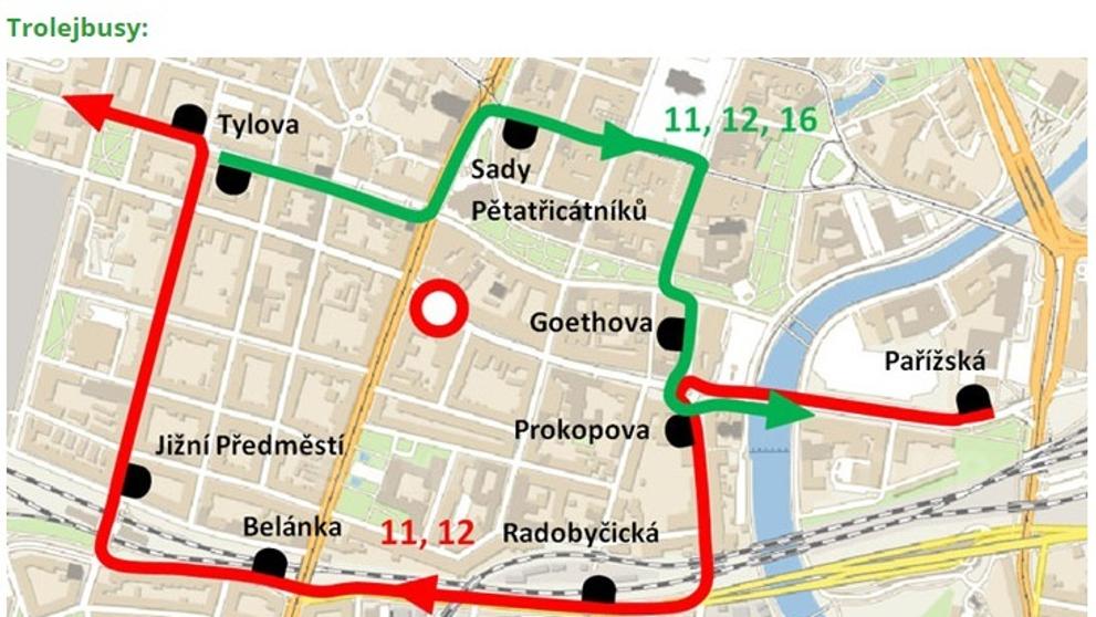 Dopravní omezení v Plzni kvůli Pompeovi - 2