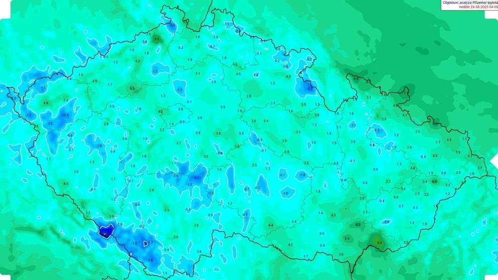 Mrazivé ráno (24. 8. 2025)