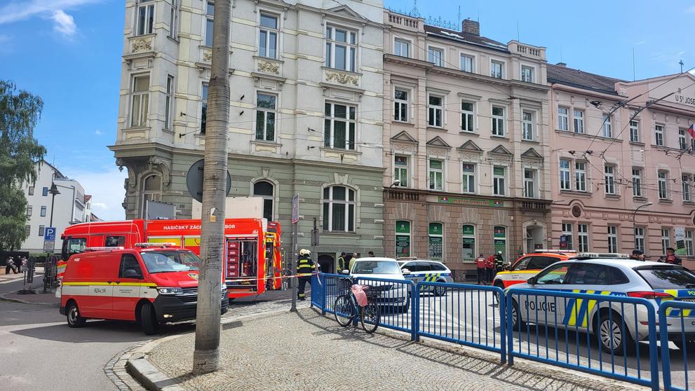 Únik plynu v Českých Budějovicích (1)