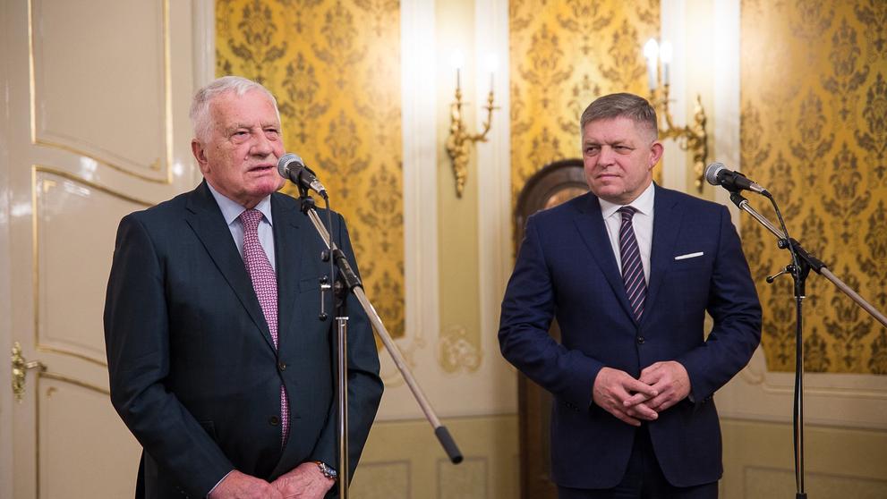 Robert Fico a Václav Klaus v Bratislavě, 11. 3. 2024