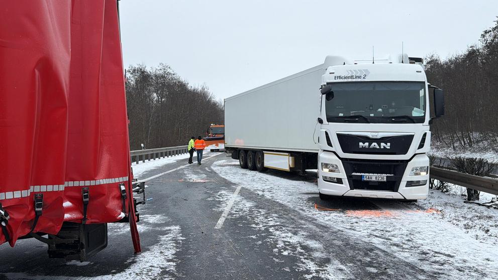Zablokovaná dálnice D8