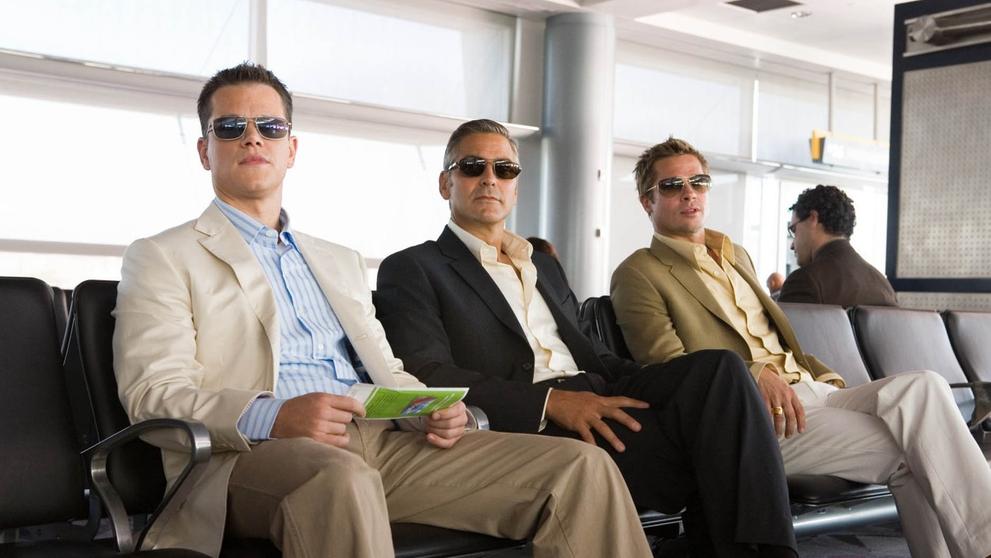 Matt Damon, George Clooney a Brad Pitt ve filmu Dannyho parťáci