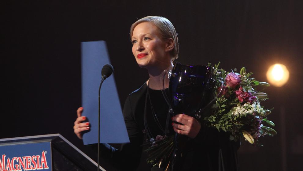 Helena Dvořáková při vyhlášování divadelních Cen Thálie 2011