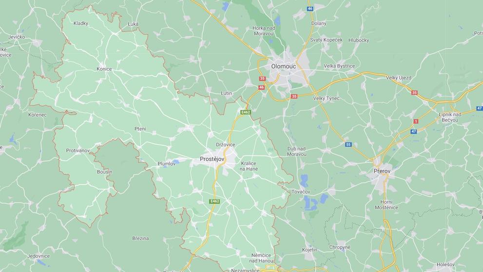 Olomoucký kraj - okres Prostějov