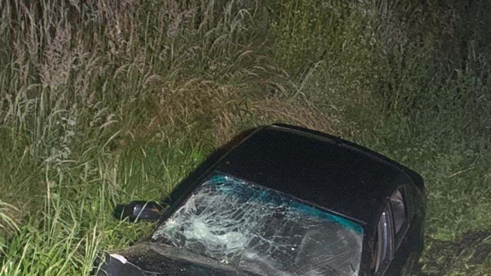 Auto skončilo v příkopě - 1