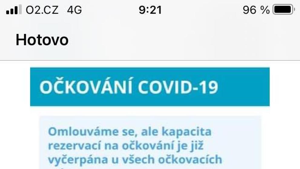 Problémy v registru očkování - 1