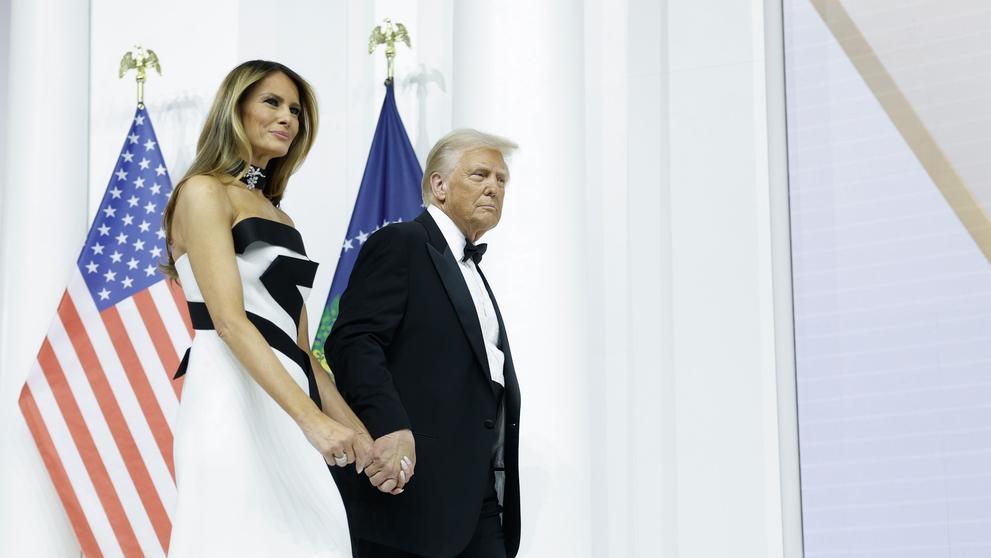 Donald Trump s manželkou Melanií na inauguračním plese po složení přísahy