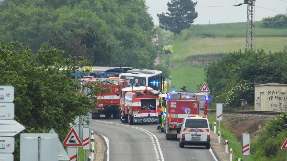 Srážka autobusu s vlakem na Benešovsku - 2