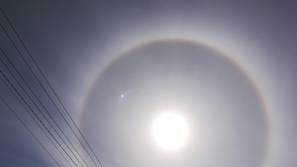 Halo efekt kolem slunce viditelný v Česku - 8