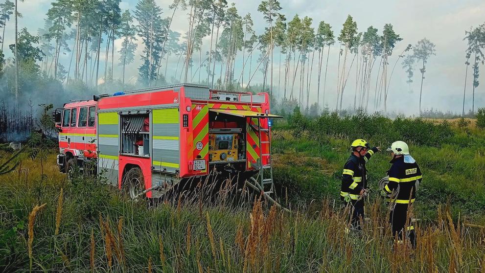 Požár lesa u Bělcic (3)
