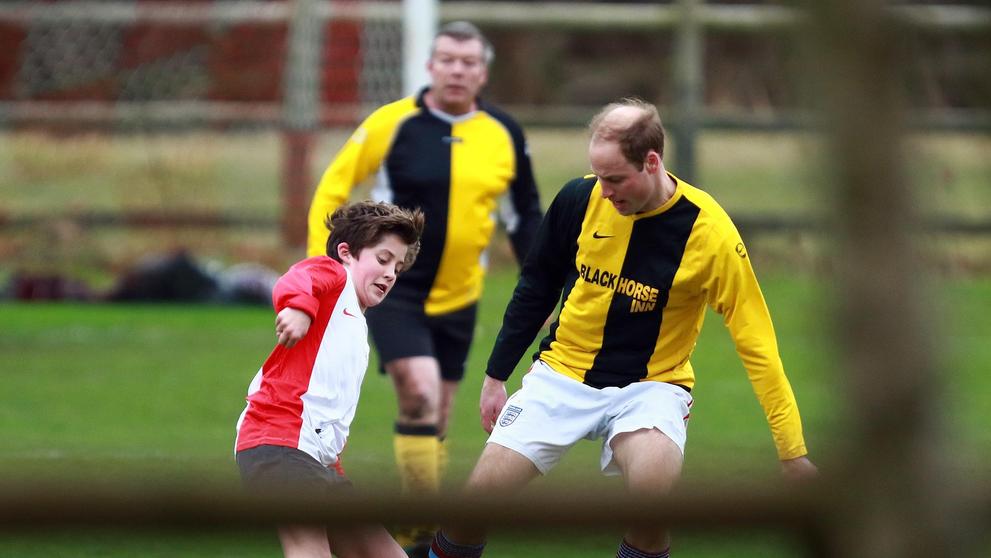 William na vánočním fotbalovém utkání v Sandringhamu, 2015
