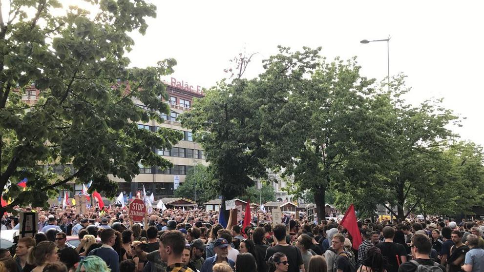 Demonstrace SPD na Václavském náměstí - 1