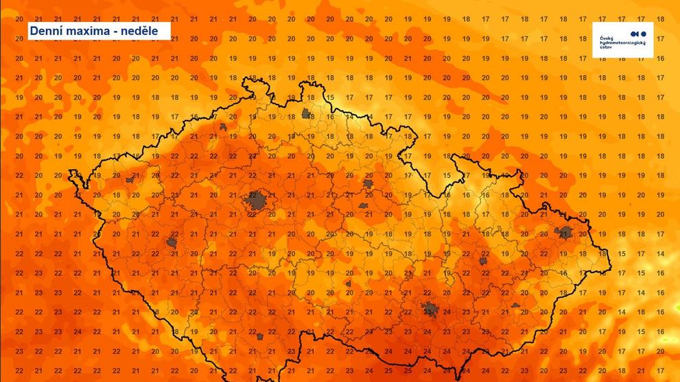 Teploty v sobotu ráno