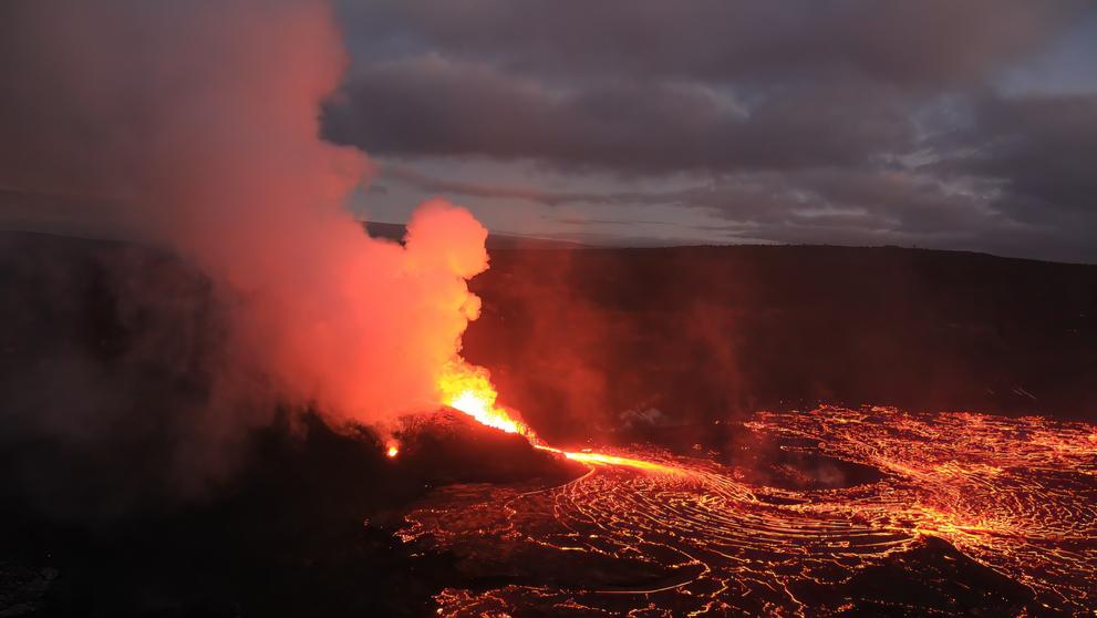 Sopka Kilauea na Hawai, 20. 2. 2025