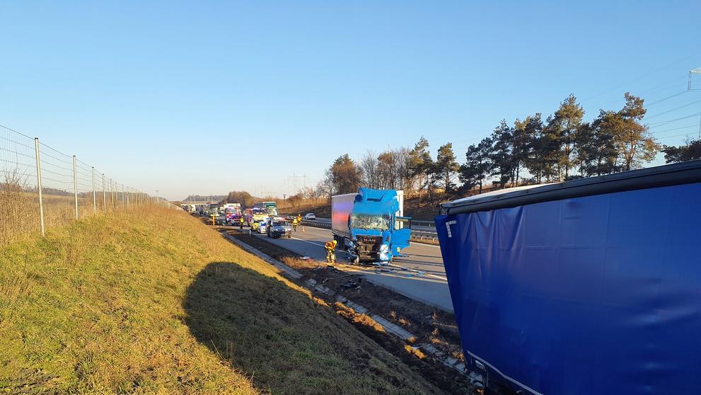 Dopravní nehoda na D1 HZS Jihomoravského kraje
