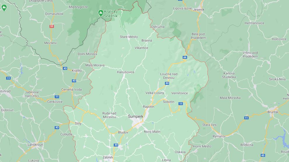 Olomoucký kraj - okres Šumperk